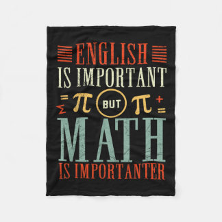 Englisch ist wichtig, aber Mathematik ist wichtig  Fleecedecke