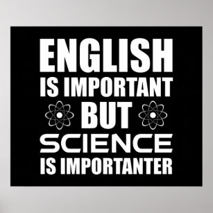 Englisch ist wichtig, aber Wissenschaft ist wichti Poster