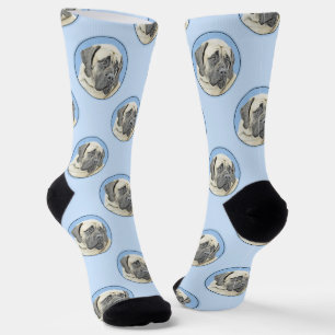 Englisch Mastiff Malerei Fawn Original Haustier Hu Socken