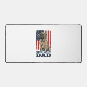 Englisch Mastiff Vater Patriotisches Vintage Hund  Schreibtischunterlage