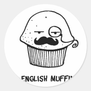 Englisch muffin.png runder aufkleber