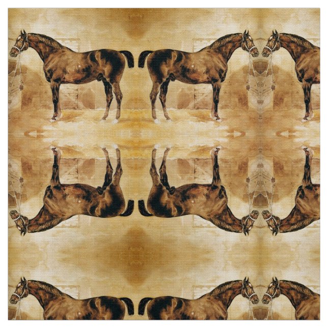 ENGLISCH-PFERD IN STABIL STOFF (Muster)