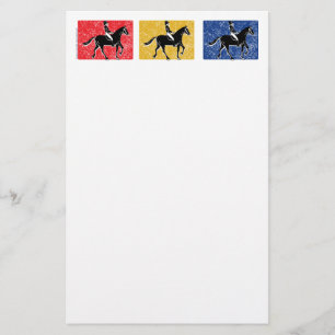 Englisch Pferd und Reiter Briefpapier