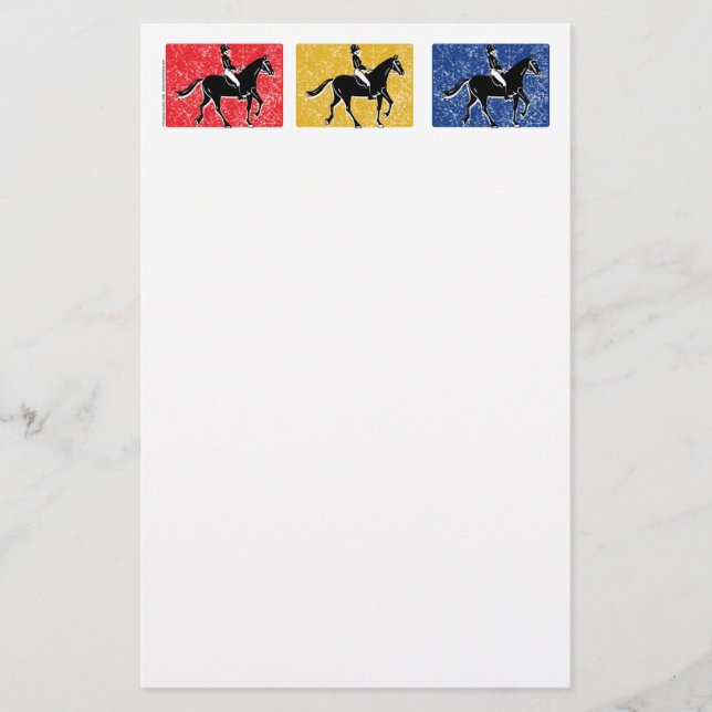 Englisch Pferd und Reiter Briefpapier (Vorderseite)