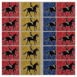 Englisch Pferd und Reiter Stoff