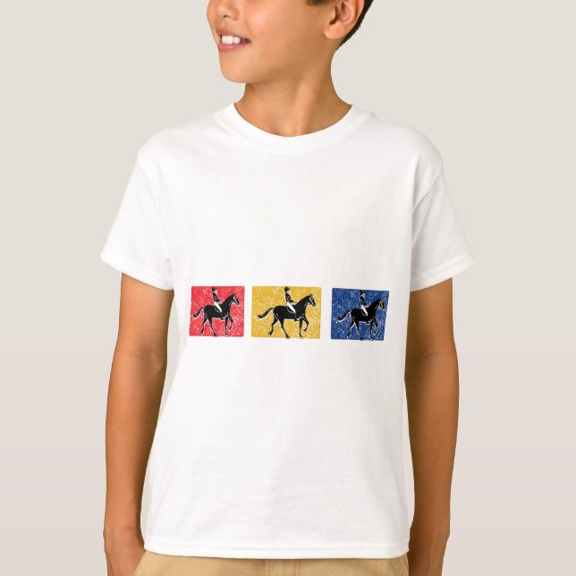 Englisch Pferd und Reiter T-Shirt (Vorderseite)