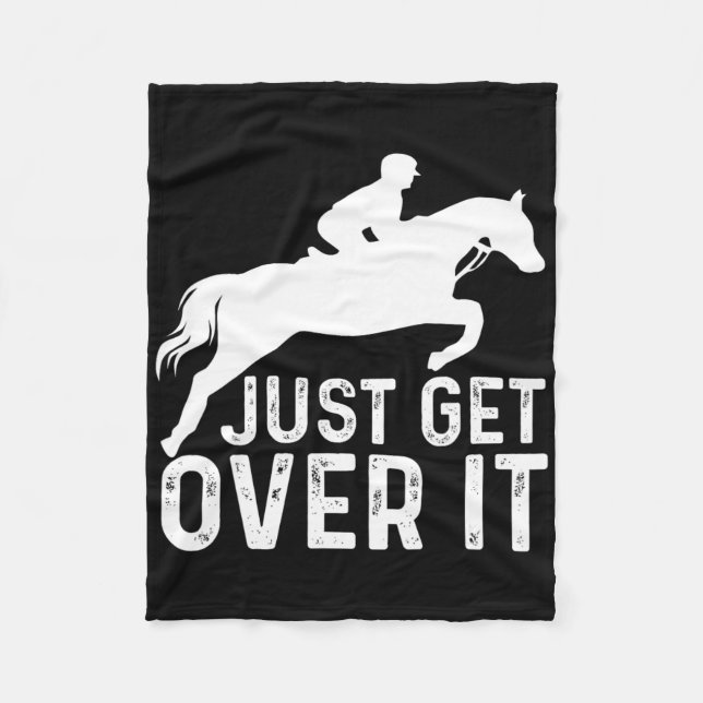 Englisch Pferdereiten Jumper Jumper Girl Horseback Fleecedecke (Vorderseite)