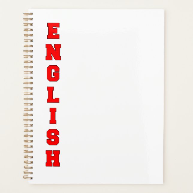 Englisch Planer (Vorderseite)