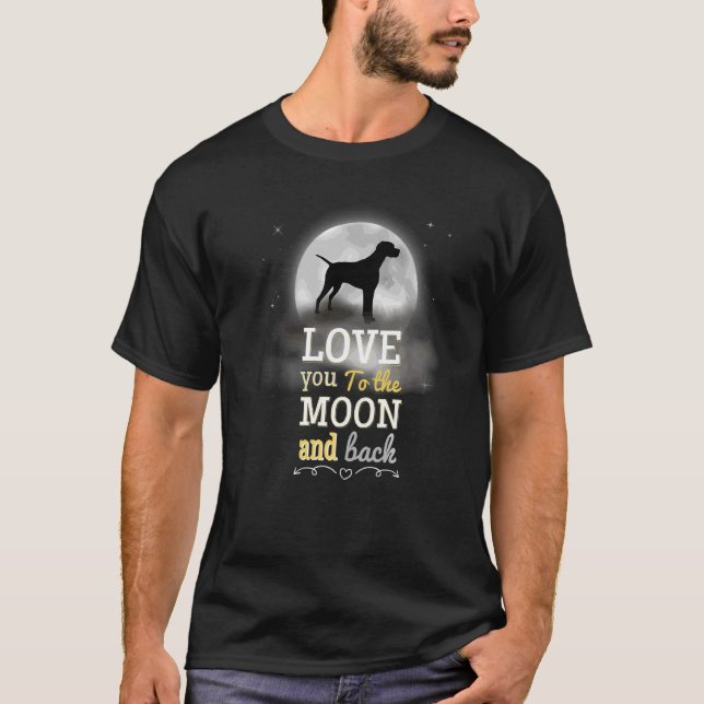 Englisch Pointer Dog Liebe zum Mond T-Shirt (Vorderseite)