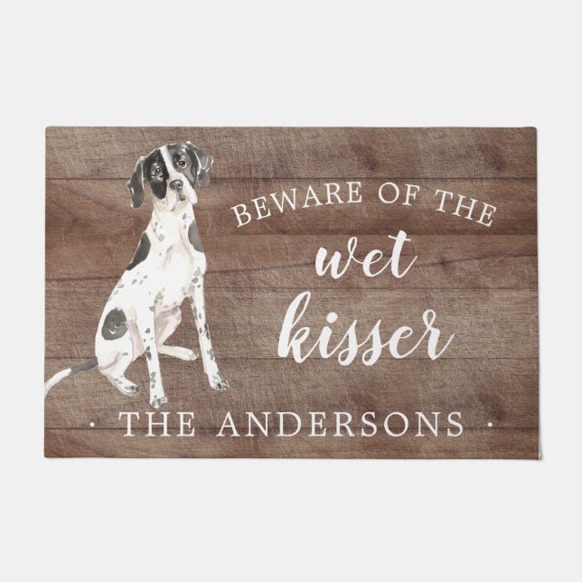 Englisch Pointer Dog Personalisiert Door Mat Fußmatte (Vorderseite)