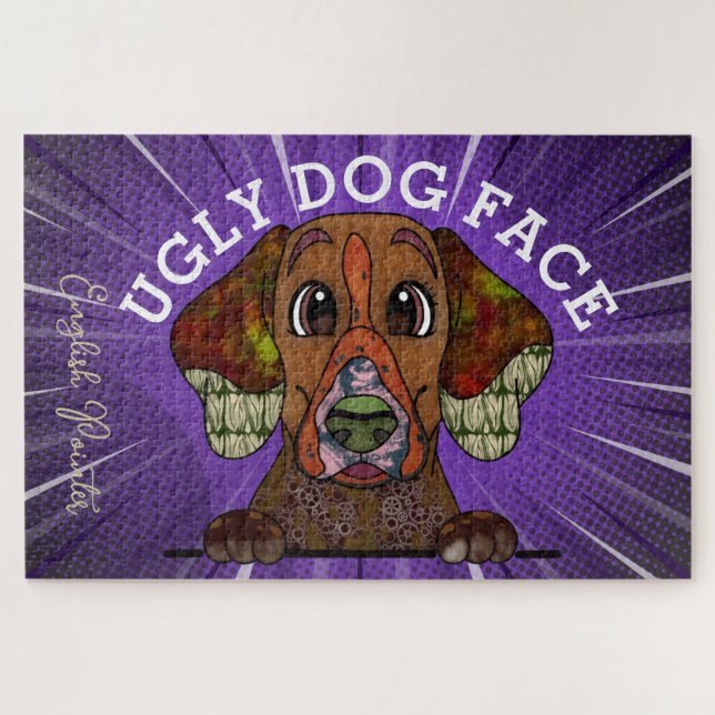 Englisch Pointer Hund Gesicht 1000 Stück Puzzle (Horizontal)