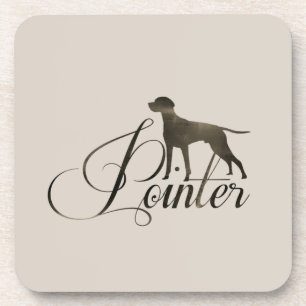 Englisch Pointer Mattiert Glass Coffee Tasse Flask Getränkeuntersetzer