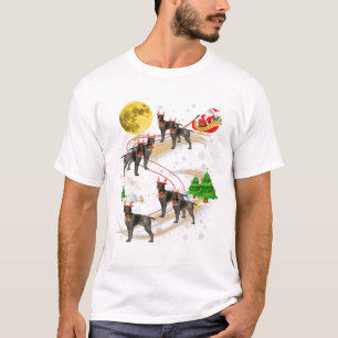 Englisch Pointer Renntier Weihnachten Santa Reiten T-Shirt