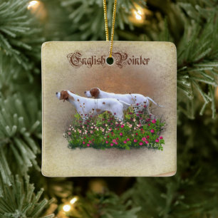 Englisch Pointer-Tapisserie-Poster-Triptychon Acry Keramikornament