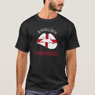 Englisch Princess Lips England Flad English Roots T-Shirt