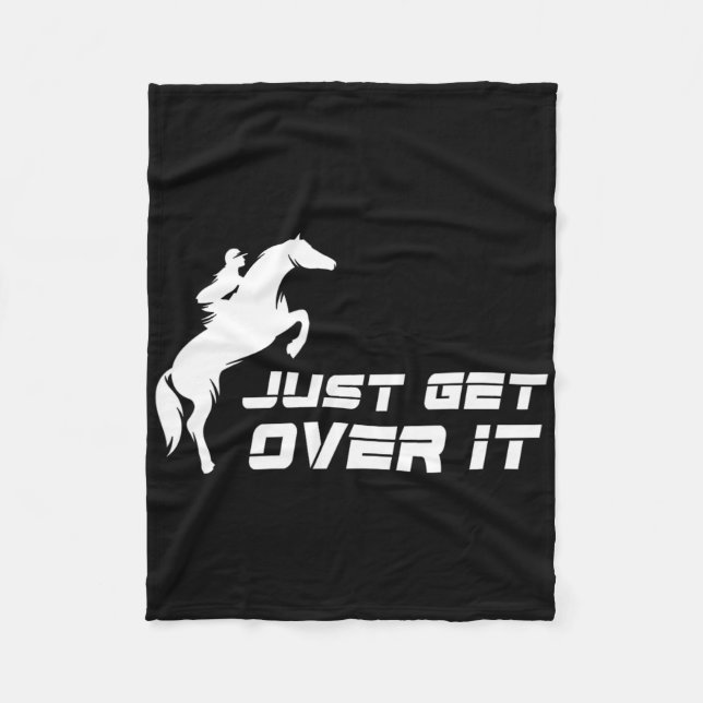 Englisch Riding Hunter Jumper Girl Reiten Fleecedecke (Vorderseite)