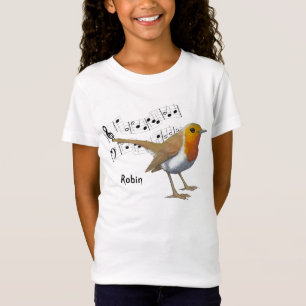 Englisch Robin, ölt Pastell: Kunst: Vogel, Musik T-Shirt