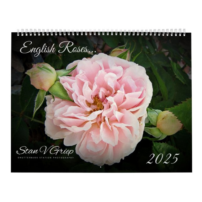 Englisch Rose 2025 Large Wall Calendar by Stan Kalender (Titelbild)