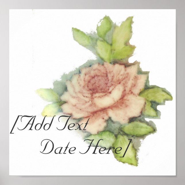 Englisch Rose Poster-Customize Poster (Vorne)