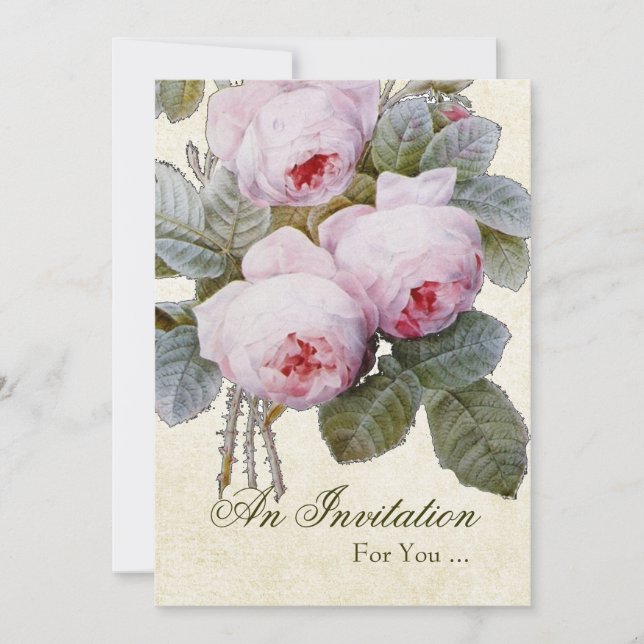 Englisch Rose Retirement Party Custom Einladung (Vorderseite)