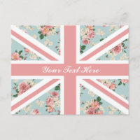 Englisch Rose Union Jack Floral Muster Custom