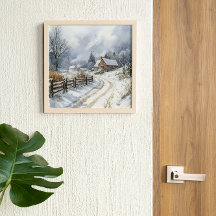 Englisch Rural Winter Wcolor