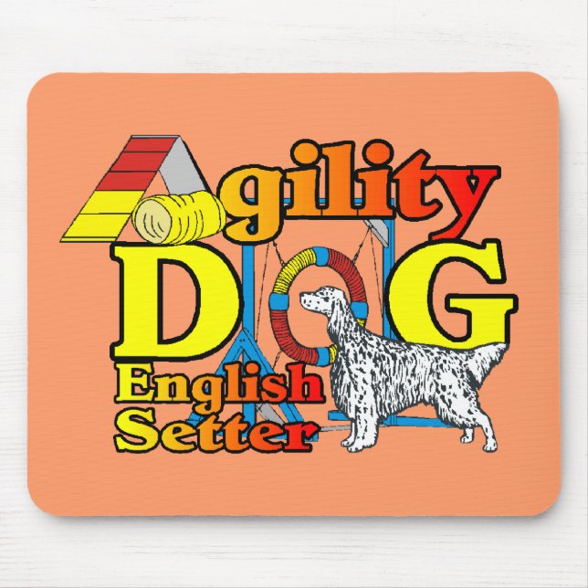 Englisch Setter Agility Geschenke Mousepad (Vorne)