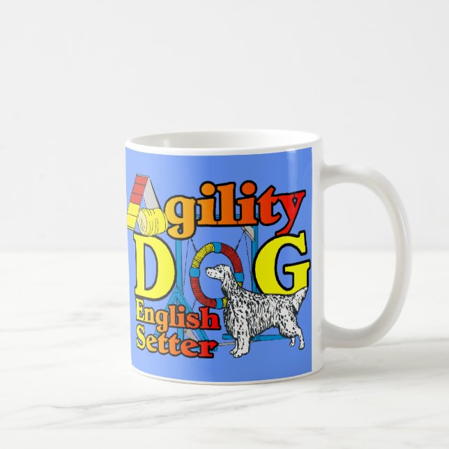 Englisch Setter Agility Geschenke Tasse (Rechts)