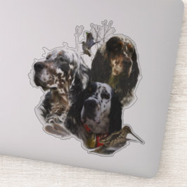 Englisch Setter, Holzhacken Aufkleber