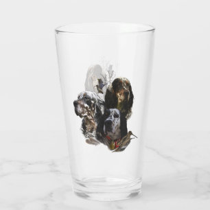 Englisch Setter, Holzhacken Glas