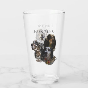 Englisch Setter, Holzhacken Glas
