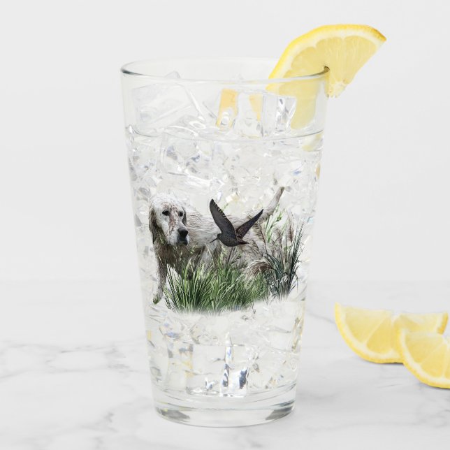 Englisch Setter, Holzhacken Glas (Rückseite Ice)