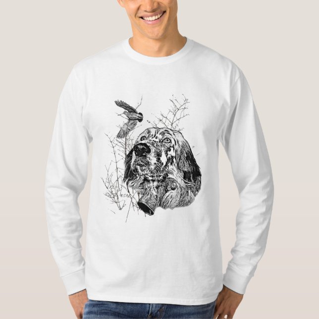 Englisch Setter, Holzhacken T-Shirt (Vorderseite)