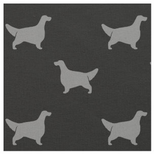 Englisch Setter Hund Silhouetten Muster Stoff