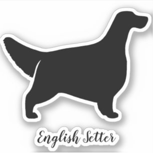 Englisch Setter Silhouette Dog Breed Vinyl Sticker