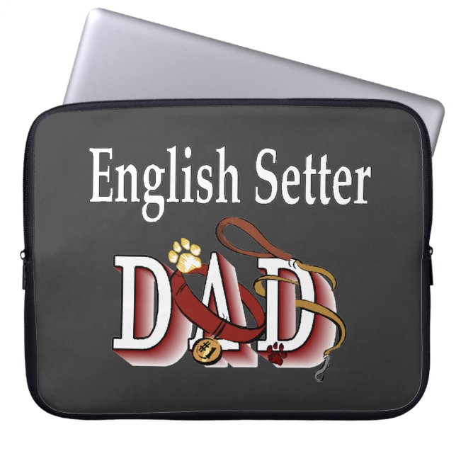 Englisch Setter Vater Geschenke Laptopschutzhülle (Vorderseite)