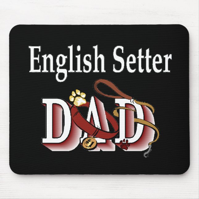 Englisch Setter Vater Geschenke Mousepad (Vorne)