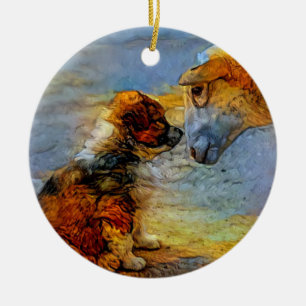 Englisch Shepherd Ornament (zweiseitig)