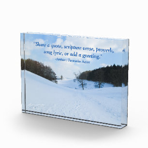 Englisch Snow Valley - Personalisiert Fotoblock