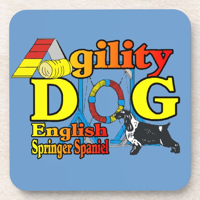 Englisch Springer Spanisch Agility Untersetzer (Vorderseite)