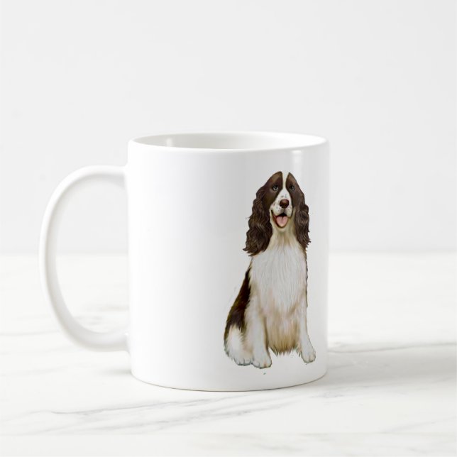Englisch Springer Spanisch (B) - Leber und Weiß Tasse (Links)
