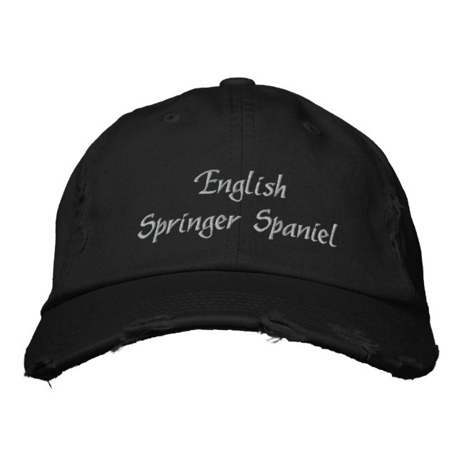 Englisch Springer Spanisch bestickt Baseball Cap Bestickte Kappe (Vorderseite)