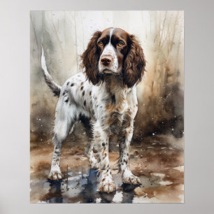 Englisch Springer Spanisch Dog Art Print Poster