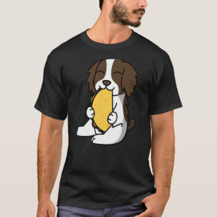Englisch Springer Spanisch Essen ein Taco Hund T-Shirt