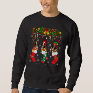 Englisch Springer Spanisch in Sock Xmas Reindeer S Sweatshirt