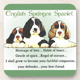 Englisch Springer Spanisch Kulturerbe der Liebe Getränkeuntersetzer