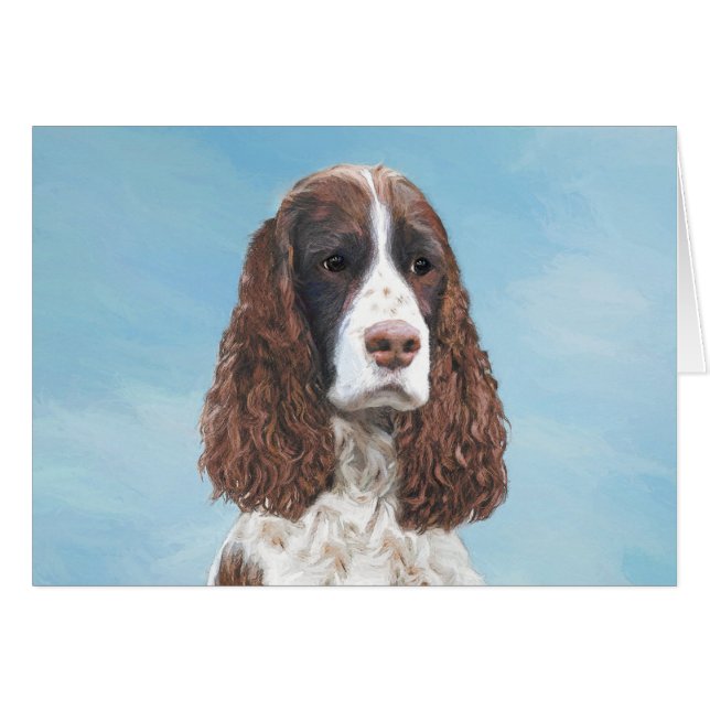 Englisch Springer Spanisch Malerei Original Dog Ar (Vorderseite (Horizontal))