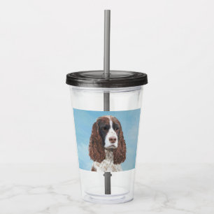Englisch Springer Spanisch Malerei Original Dog Ar Acryltrinkbecher