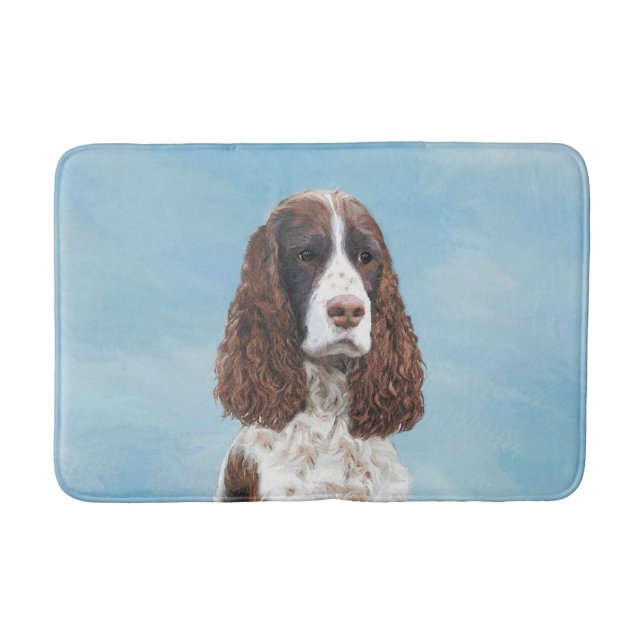 Englisch Springer Spanisch Malerei Original Dog Ar Badematte (Vorderseite)