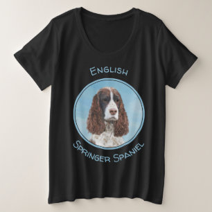 Englisch Springer Spanisch Malerei Original Dog Ar Große Größe T-Shirt